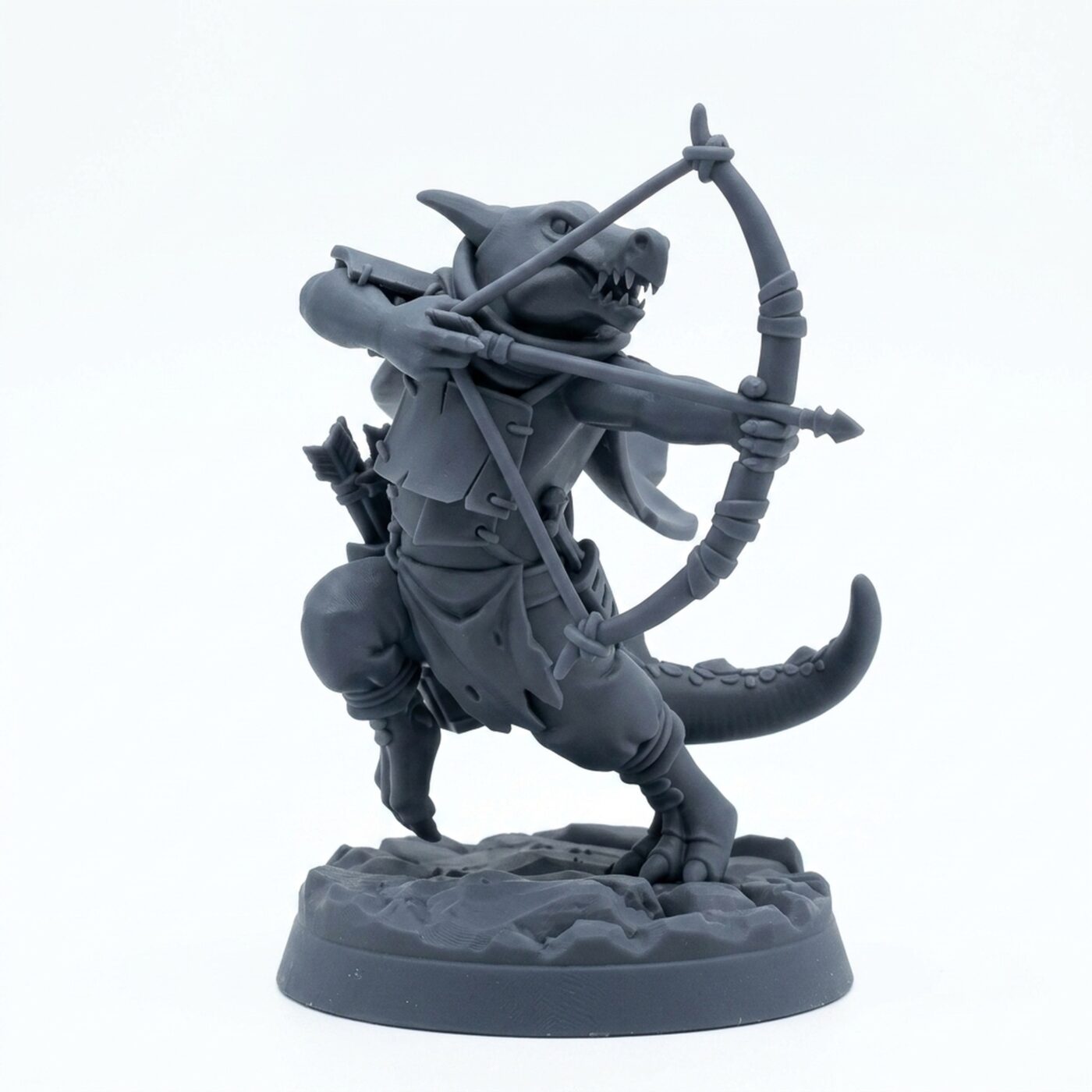 Kobold Ranged B - Gray Resin 3D Printed Miniature