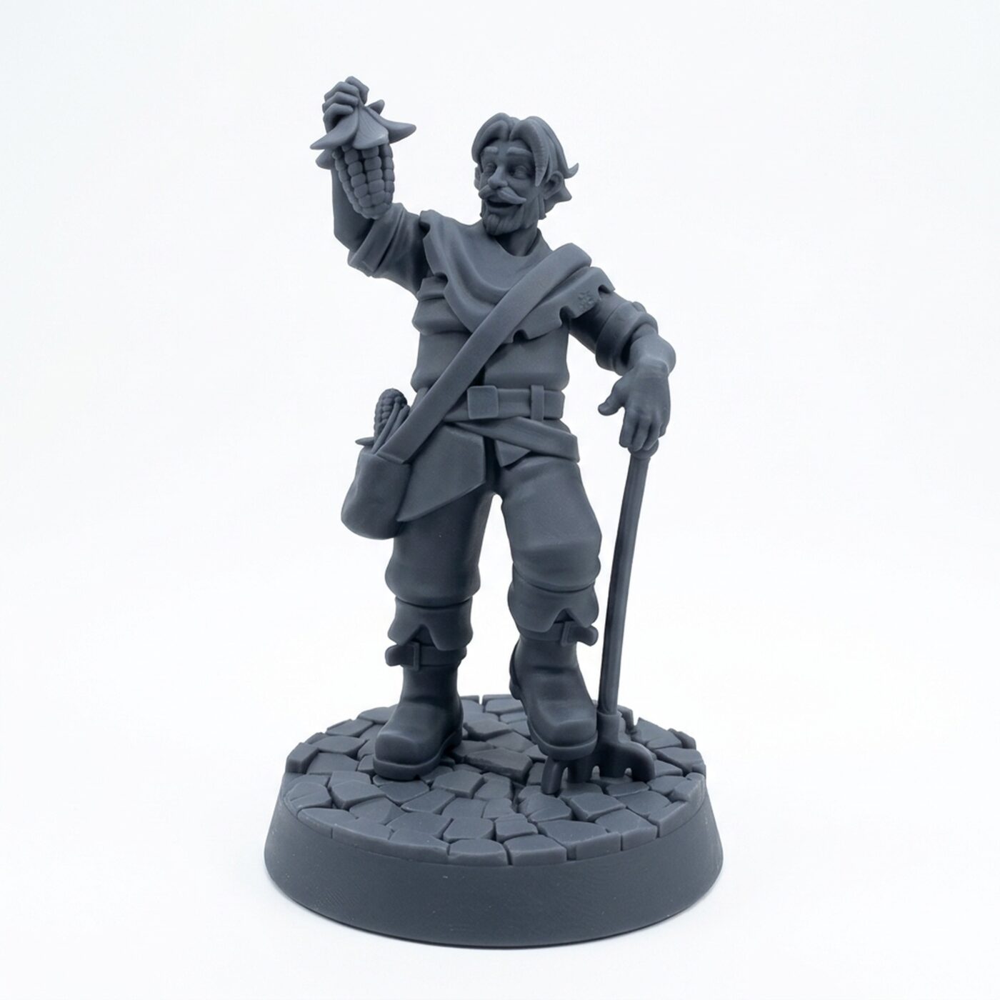 Korion Harvesting Corn - Gray Resin 3D Printed Miniature