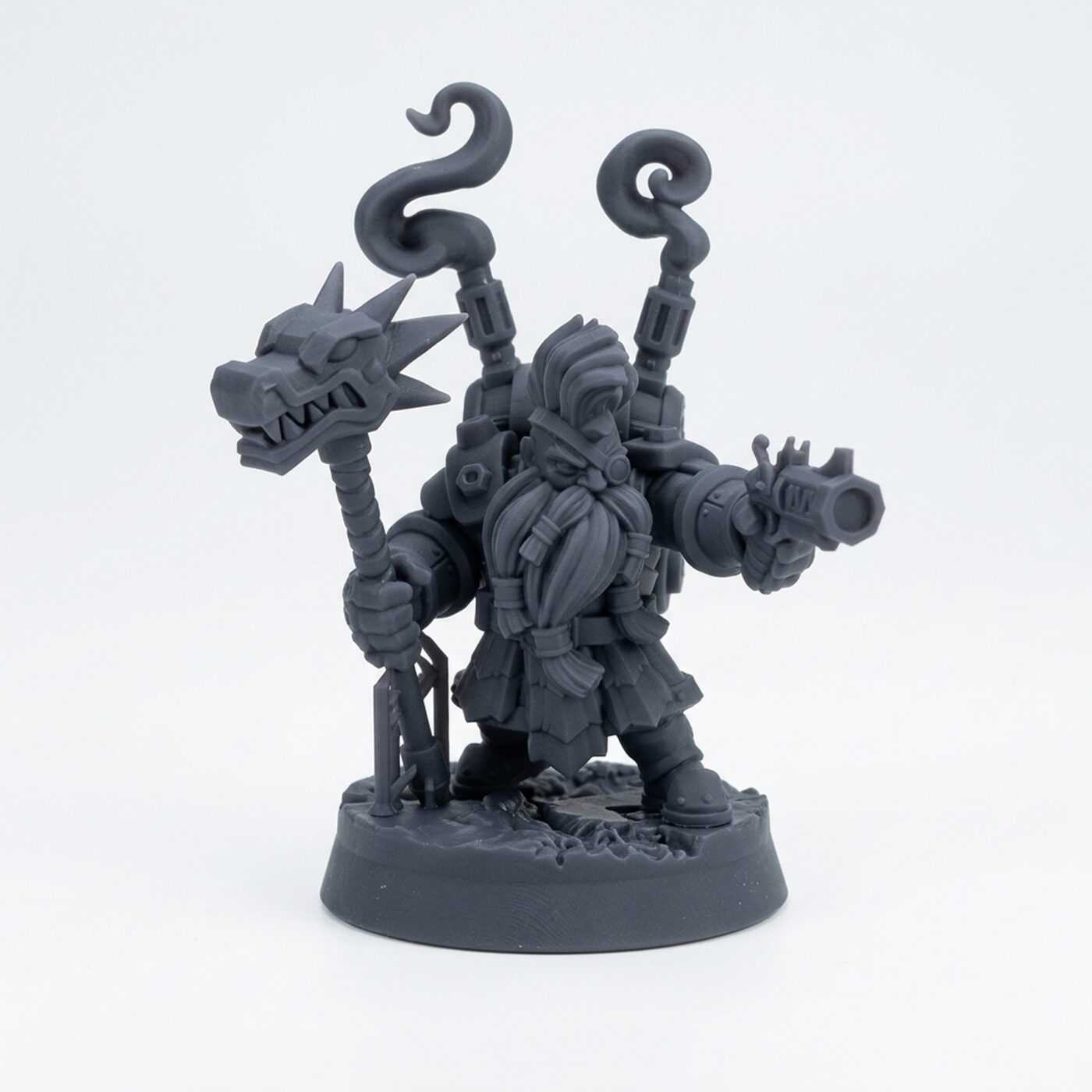 Lava Engineer A - Gray Resin 3D Printed Miniature