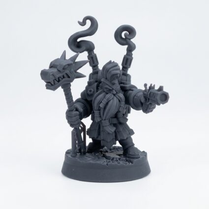 Lava Engineer A - Gray Resin 3D Printed Miniature