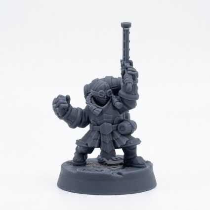 Lava Engineer C - Gray Resin 3D Printed Miniature