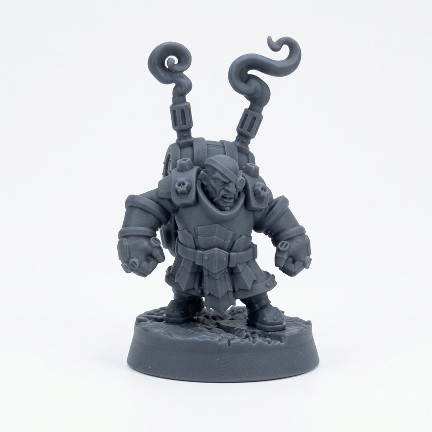 Lava Engineer E - Gray Resin 3D Printed Miniature