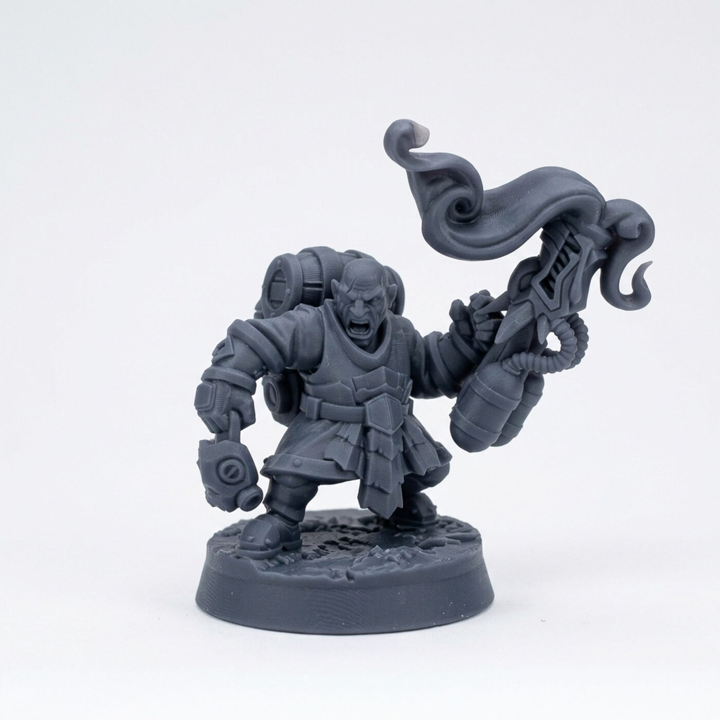 Lava Engineer F - Gray Resin 3D Printed Miniature
