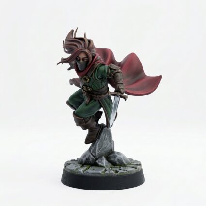 Leaping To Attack - Painted 3D Printed Miniature