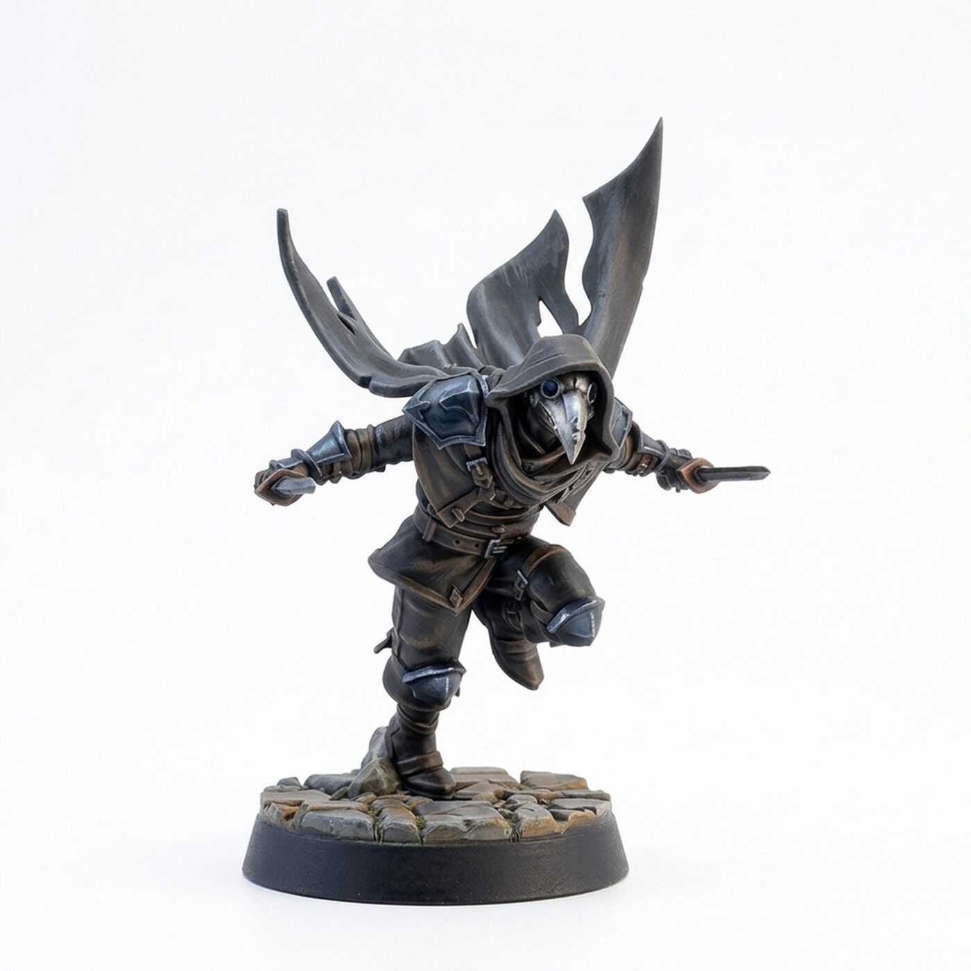 Leaping To Slash - Painted 3D Printed Miniature