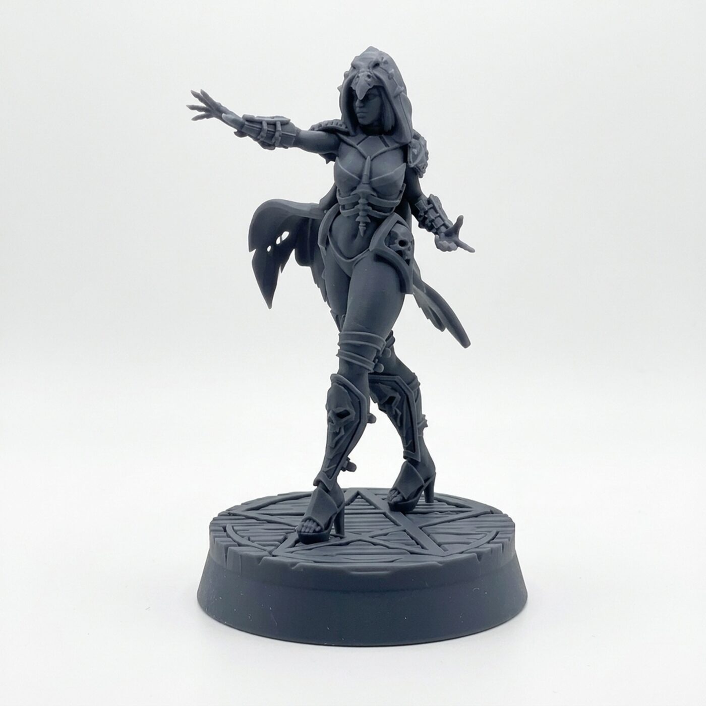 Lilith Walking - Gray Resin 3D Printed Miniature