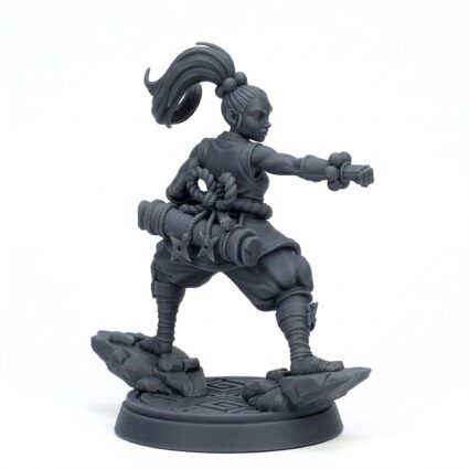 Lira Shadowstep - Gray Resin 3D Printed Miniature