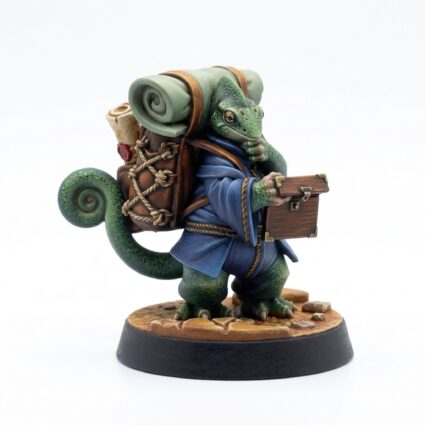Lizard Adventurer C - Painted 3D Printed Miniature