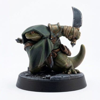 Lizard Assassin A - Painted 3D Printed Miniature