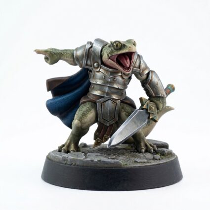 Lizard Guardman A - Painted 3D Printed Miniature