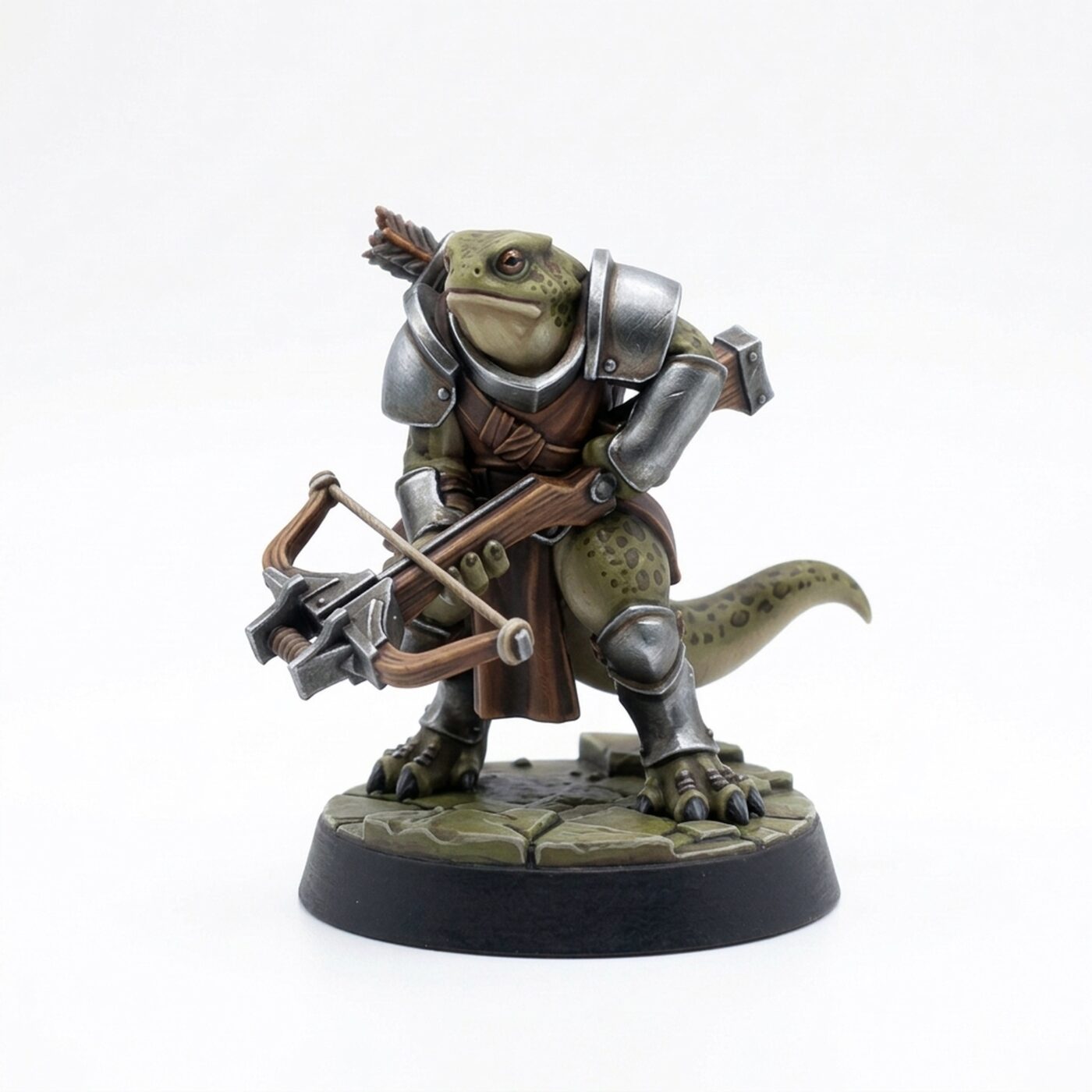 Lizard Guardman B - Painted 3D Printed Miniature