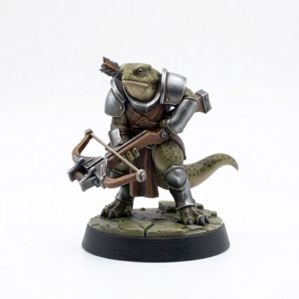 Lizard Guardman B - Painted 3D Printed Miniature