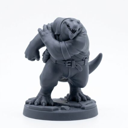 Lizard Inn Bouncer A - Gray Resin 3D Printed Miniature