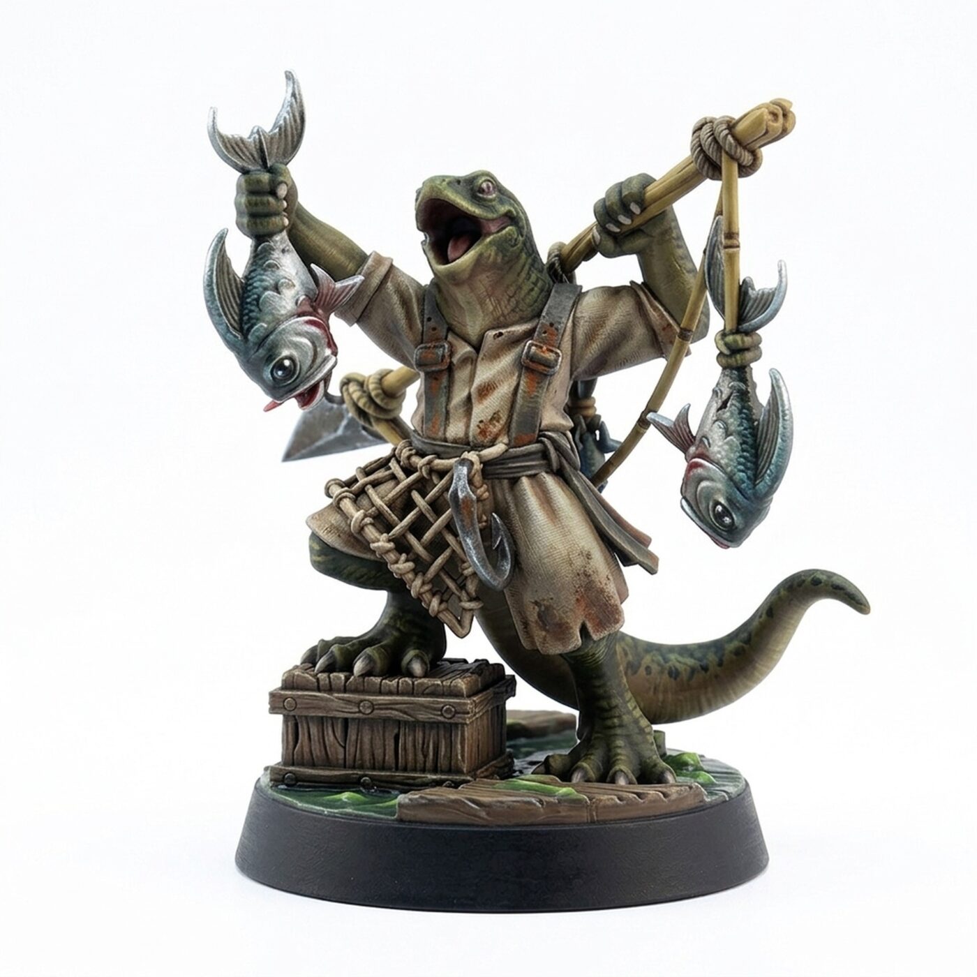 Lizard Merchant A - Painted 3D Printed Miniature