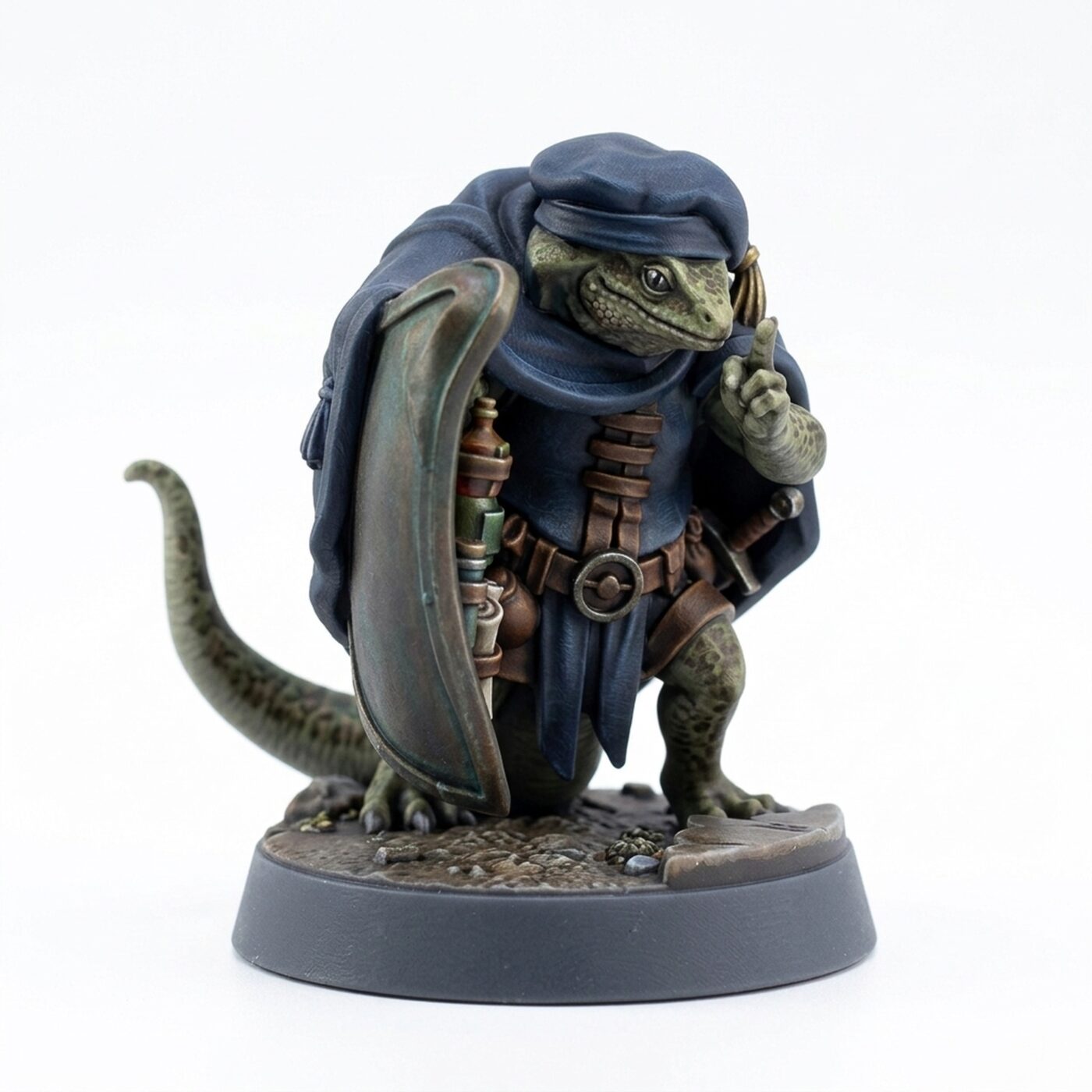 Lizard Merchant B - Painted 3D Printed Miniature