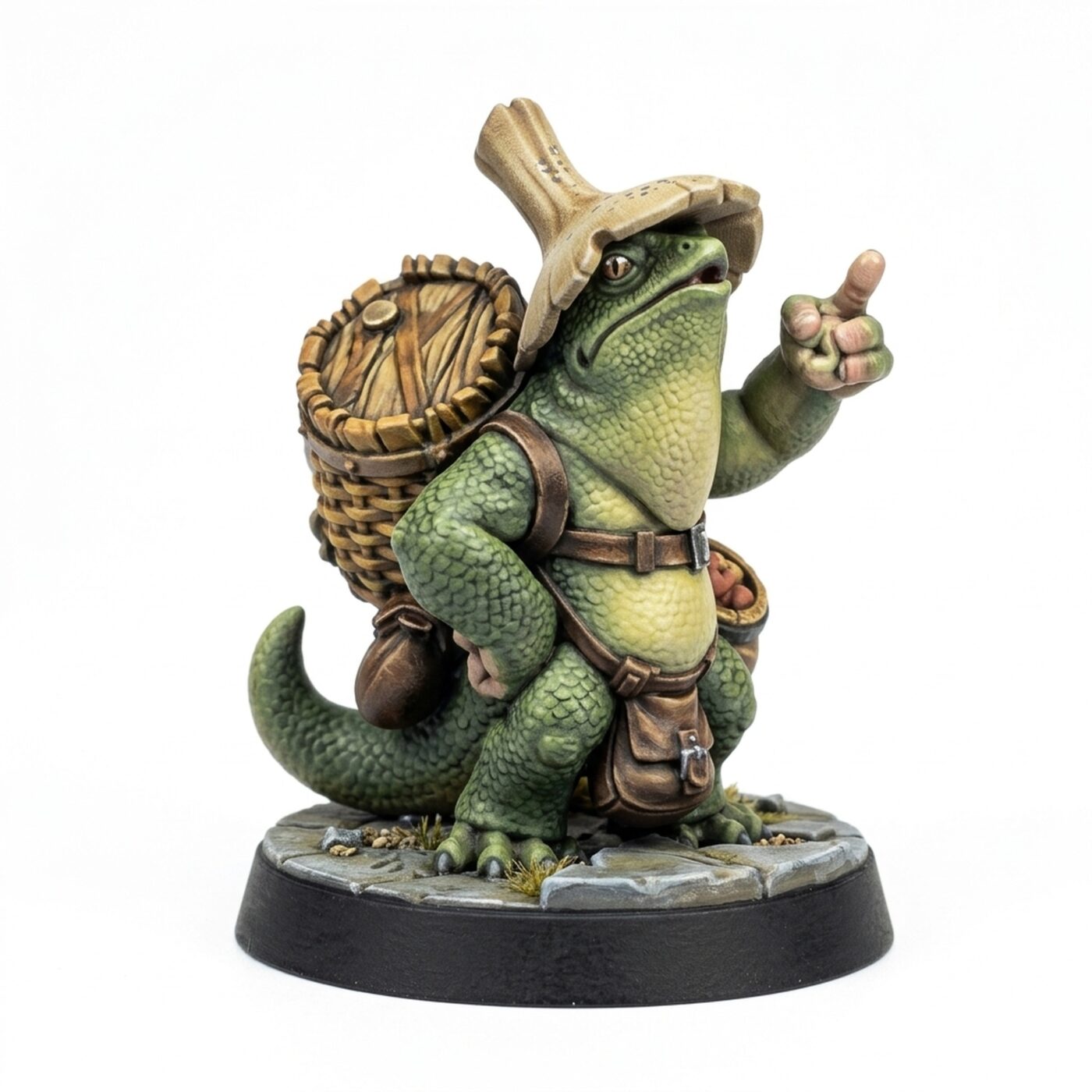 Lizard Merchant C - Painted 3D Printed Miniature
