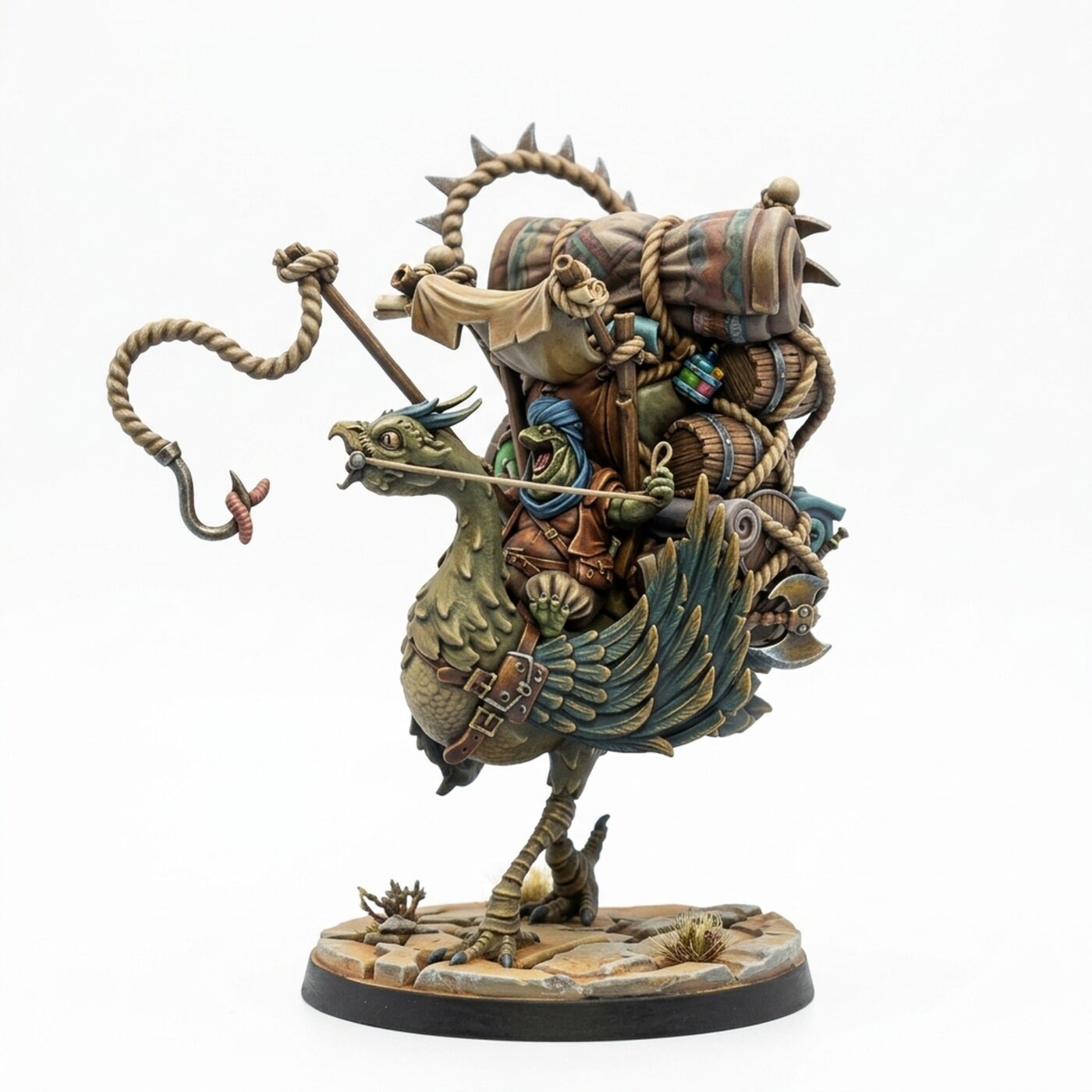 Lizard Traveling Merchant - Painted 3D Printed Miniature