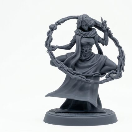 Lucita Vinaro Infernalist Wizard A - Gray Resin 3D Printed Miniature