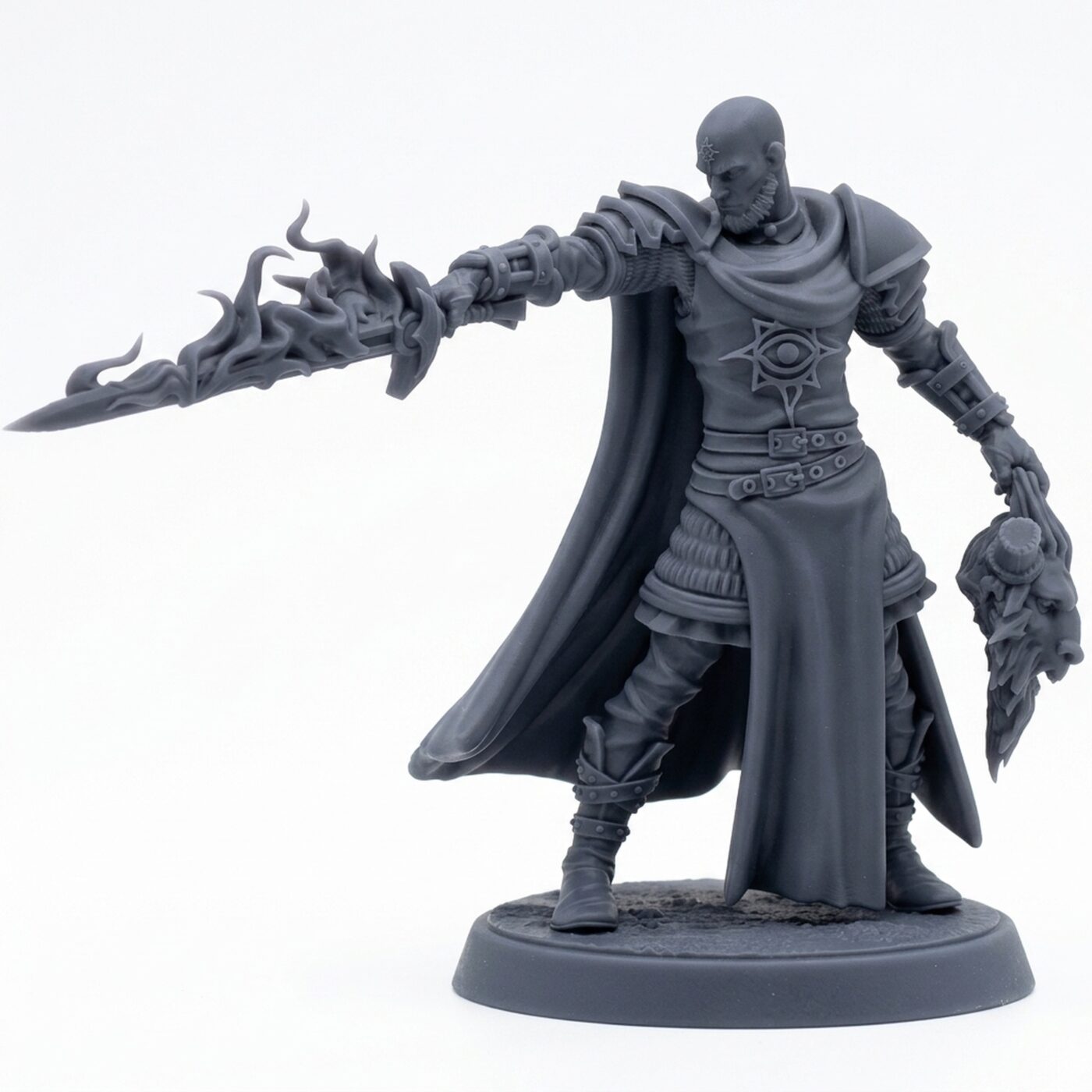 Luel of Avreham - Gray Resin 3D Printed Miniature