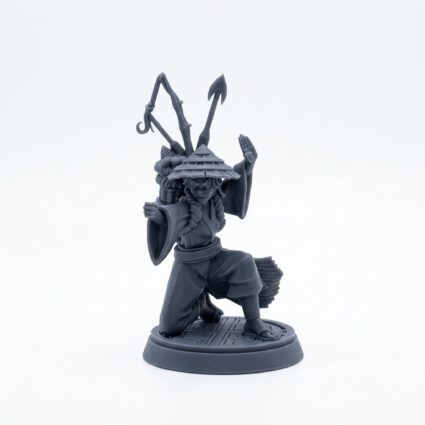 Luna Nightbloom - Gray Resin 3D Printed Miniature