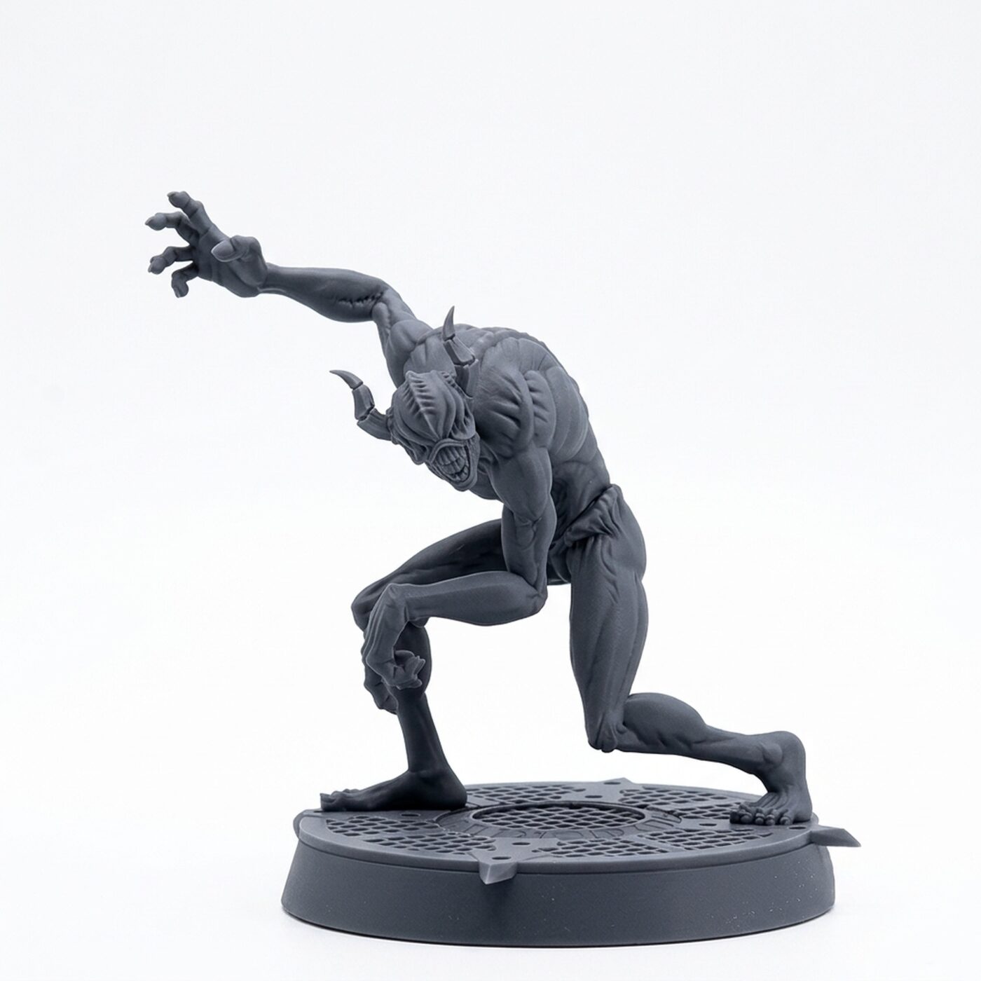 Lurking Demon - Gray Resin 3D Printed Miniature
