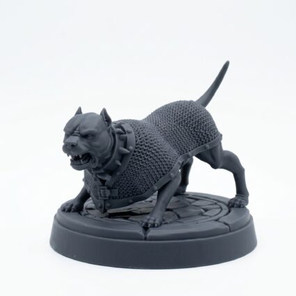 Lyrian Pitbull - Gray Resin 3D Printed Miniature