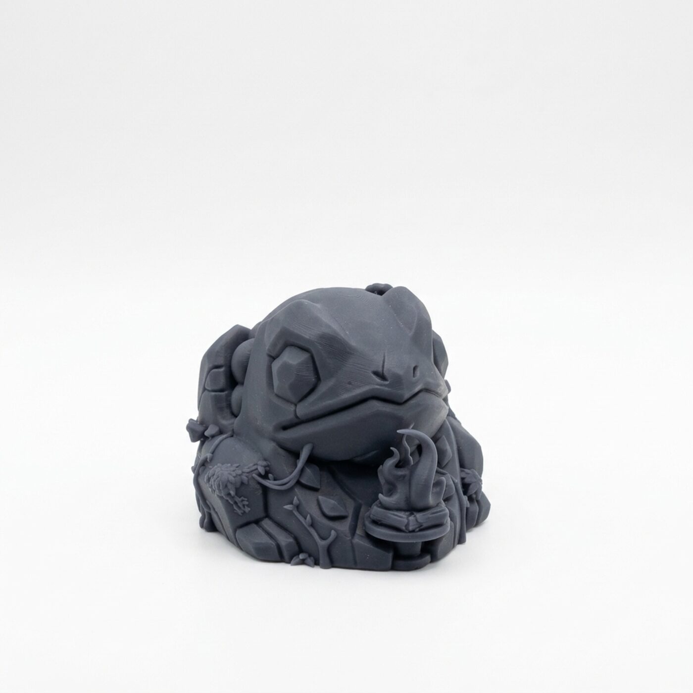 Main Frog Statue - Gray Resin 3D Printed Miniature