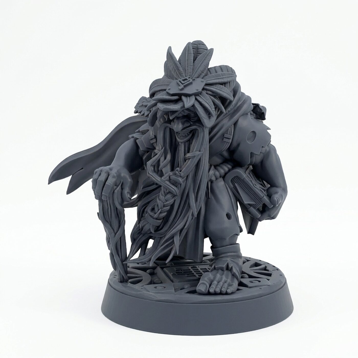 Jaadoog - Gray Resin 3D Printed Miniature