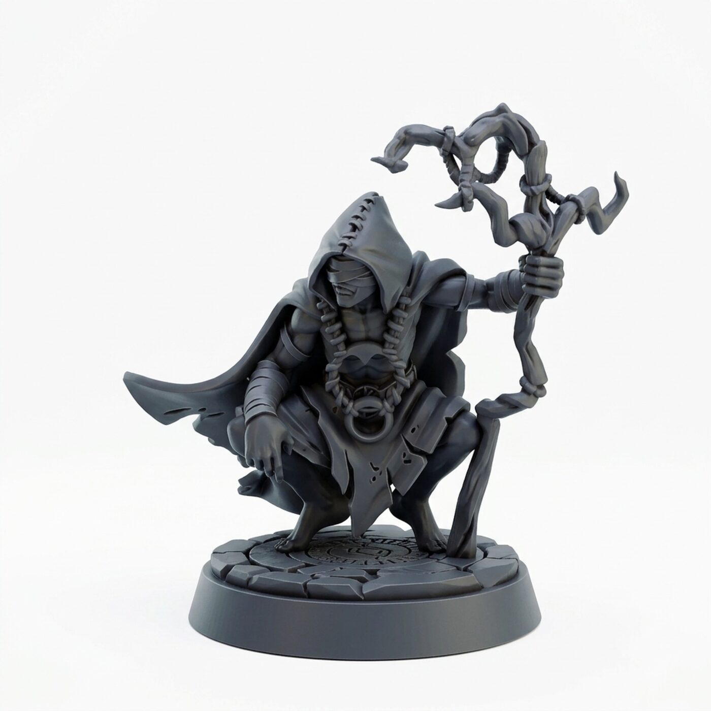 Man Oracle - Gray Resin 3D Printed Miniature