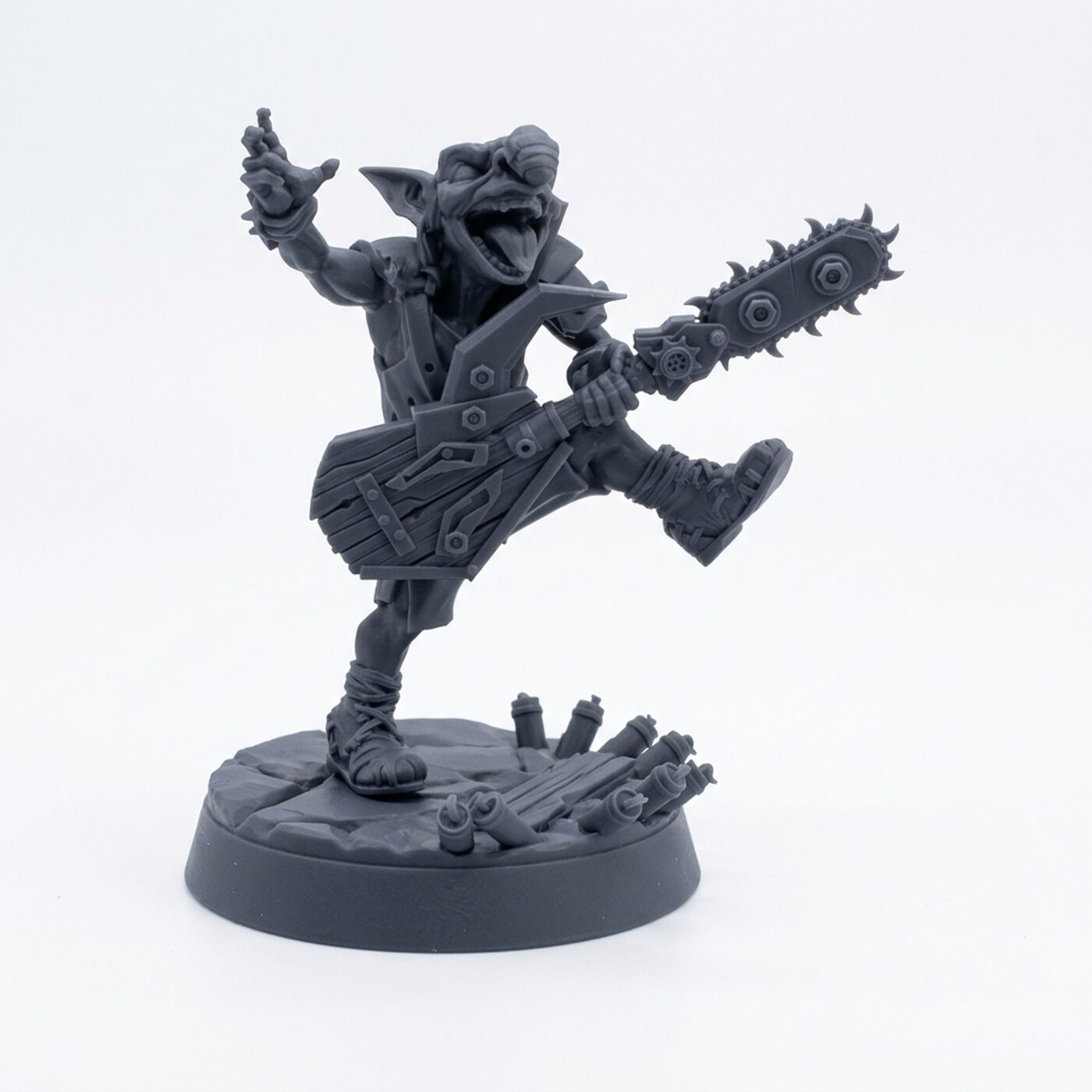 Sawbard Strummer - Gray Resin 3D Printed Miniature