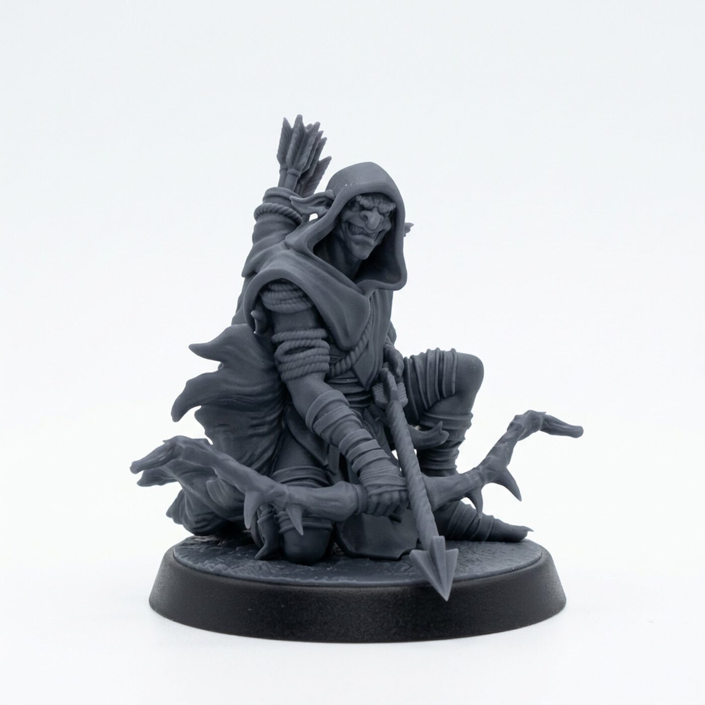 Marsh Goblin Archer C - Gray Resin 3D Printed Miniature
