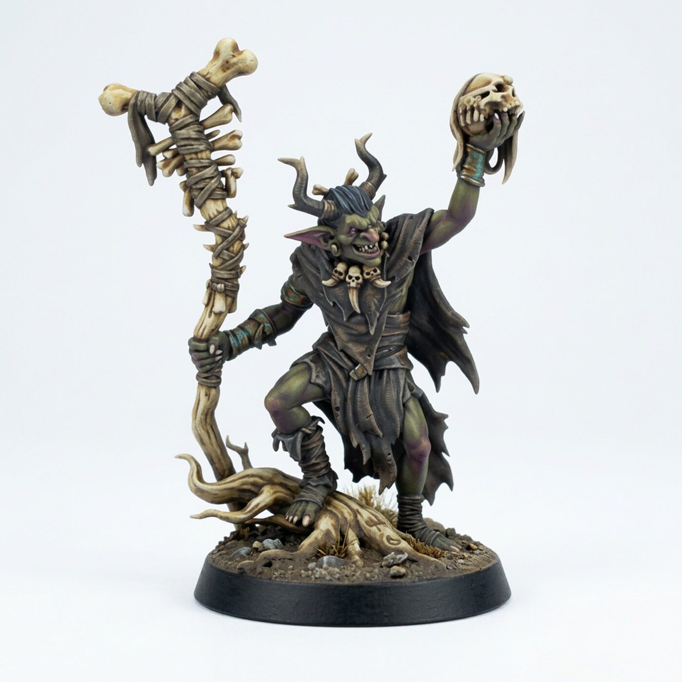 Marsh Goblin Shaman - Painted 3D Printed Miniature