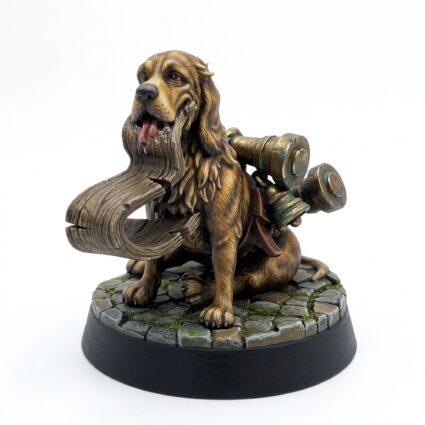 Marsim the Hound Drooling - Painted 3D Printed Miniature