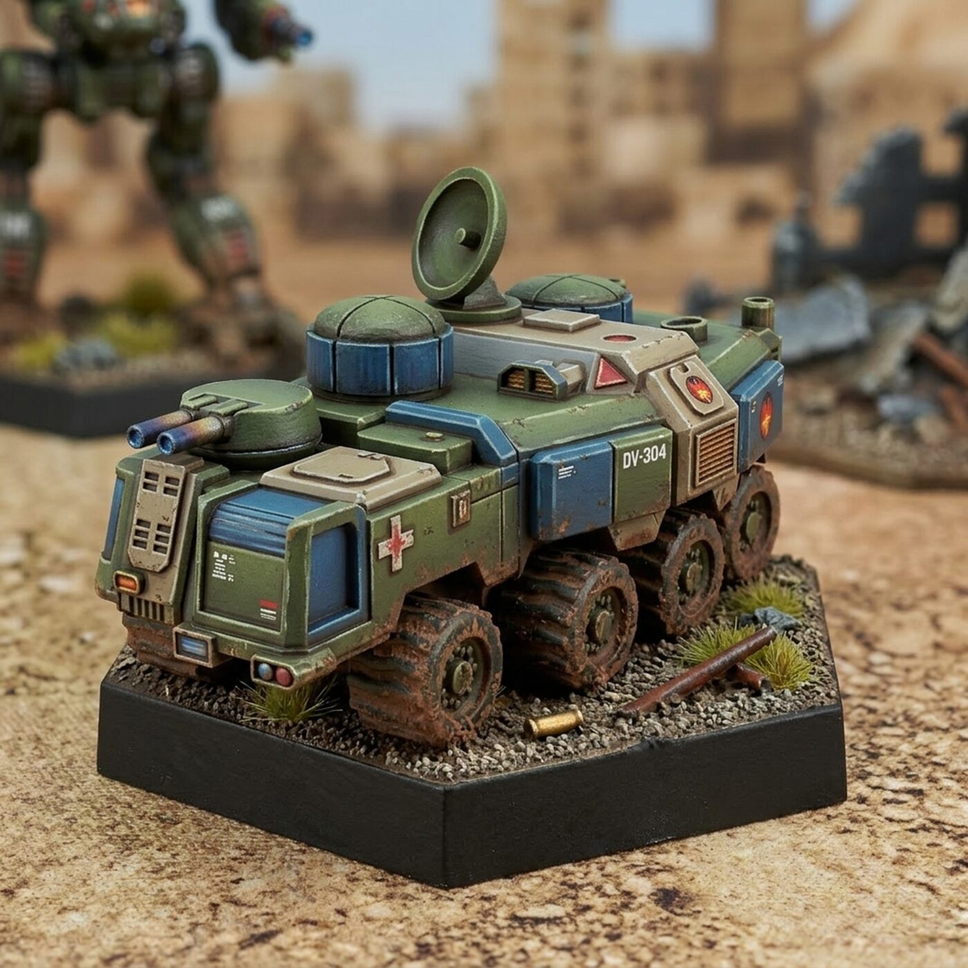 MASH Truck Support Vehicle Painted Mech Miniature