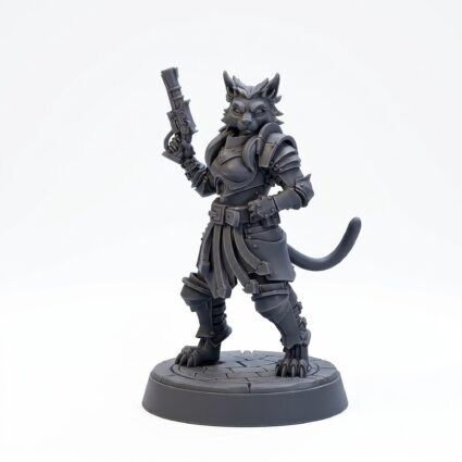 Matilda Thefierce - Gray Resin 3D Printed Miniature