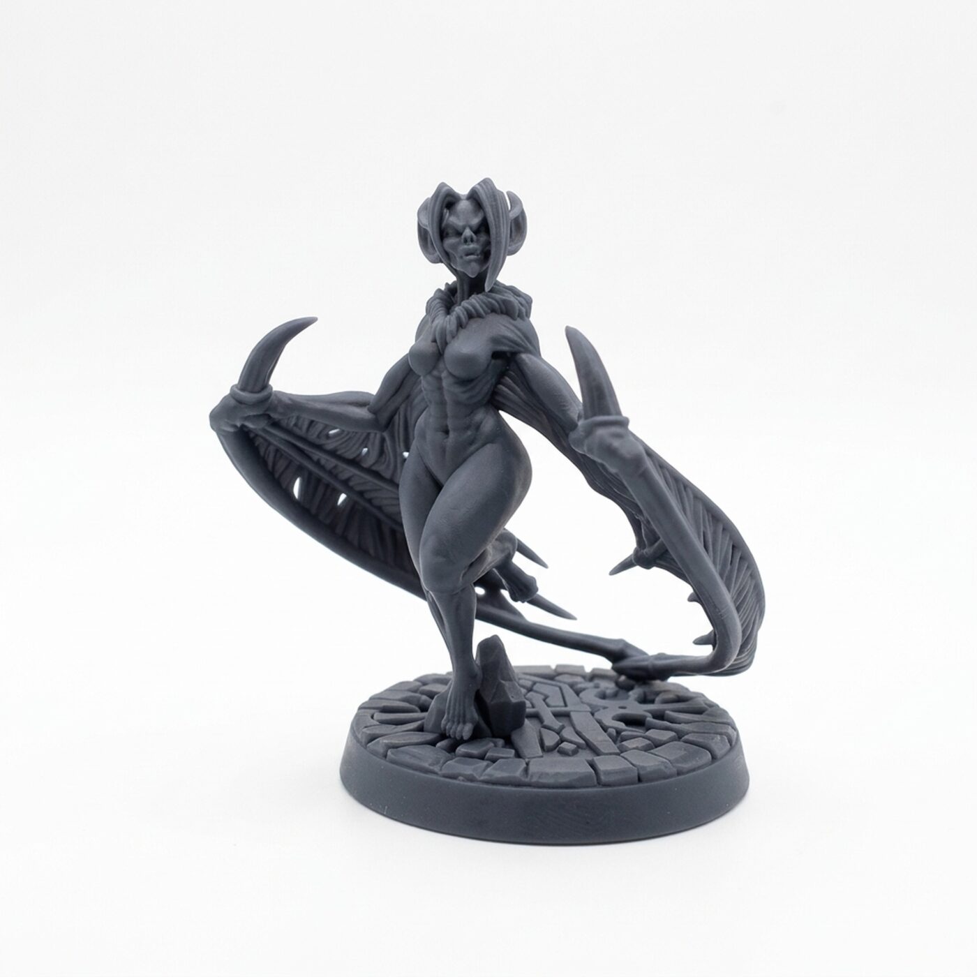 Megaera Anointed in Blood - Gray Resin 3D Printed Miniature