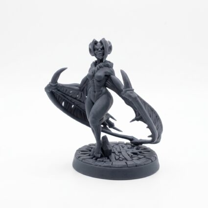 Megaera Anointed in Blood - Gray Resin 3D Printed Miniature