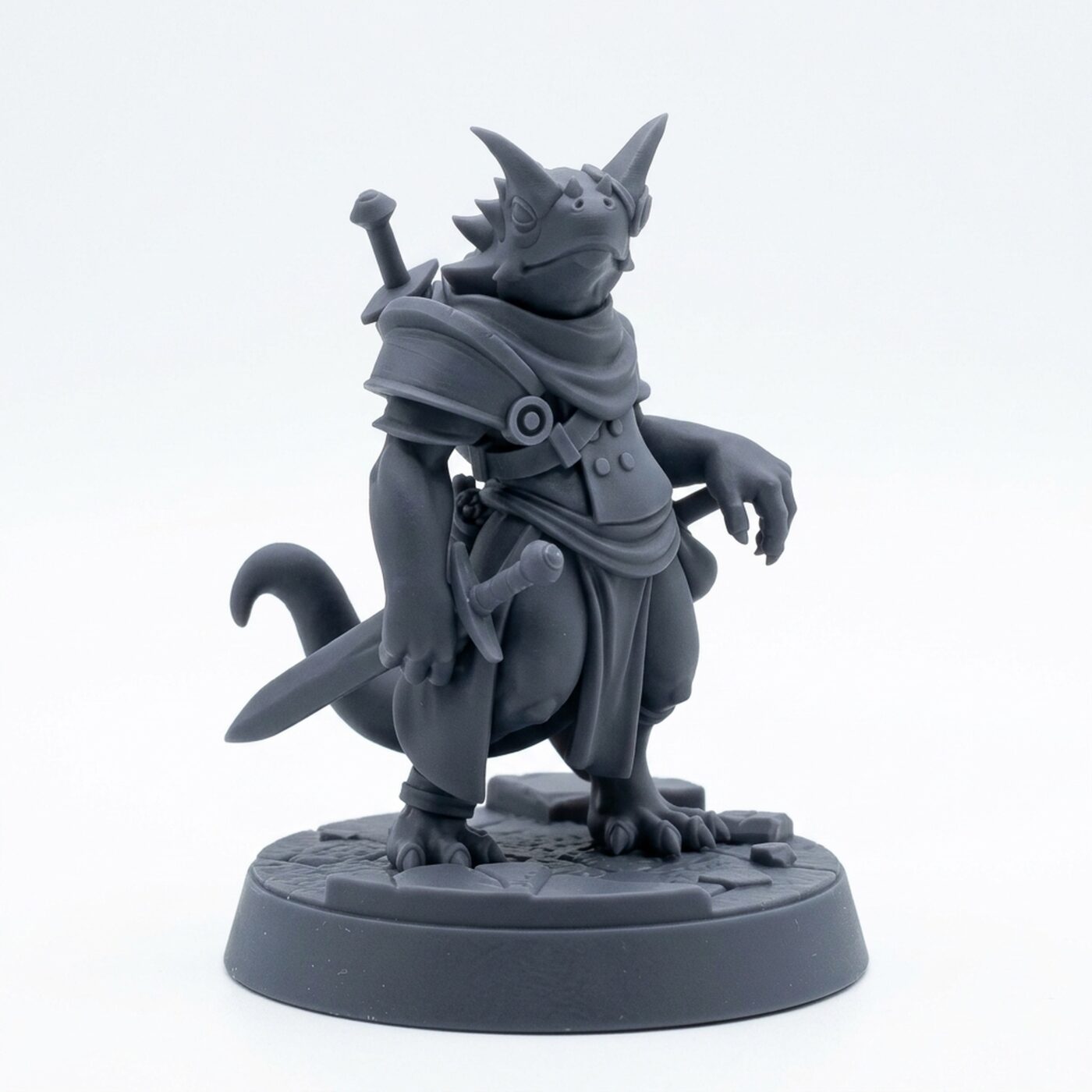 Mercenary A - Gray Resin 3D Printed Miniature