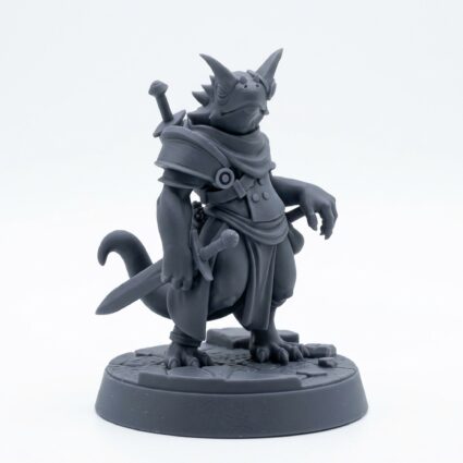 Mercenary A - Gray Resin 3D Printed Miniature