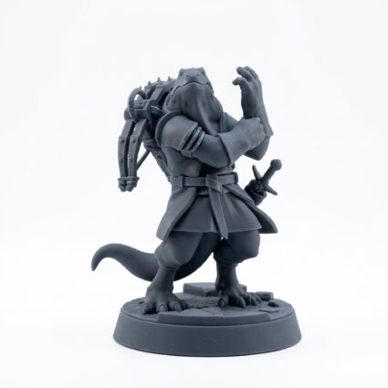 Mercenary B - Gray Resin 3D Printed Miniature
