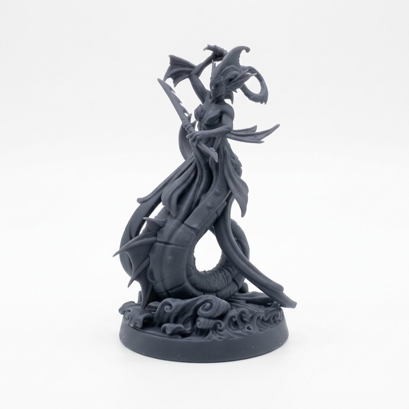Merkyes Siren Scout F - Gray Resin 3D Printed Miniature