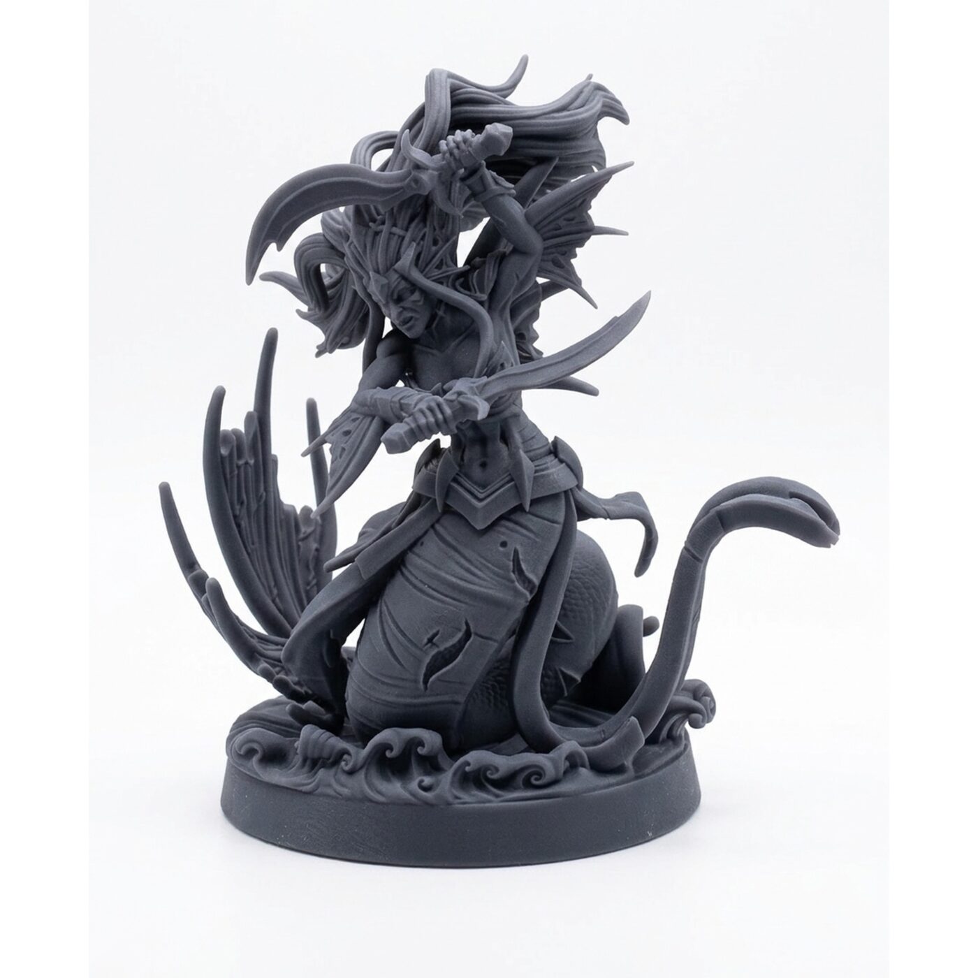 Merkyes Trident Batallion A - Gray Resin 3D Printed Miniature