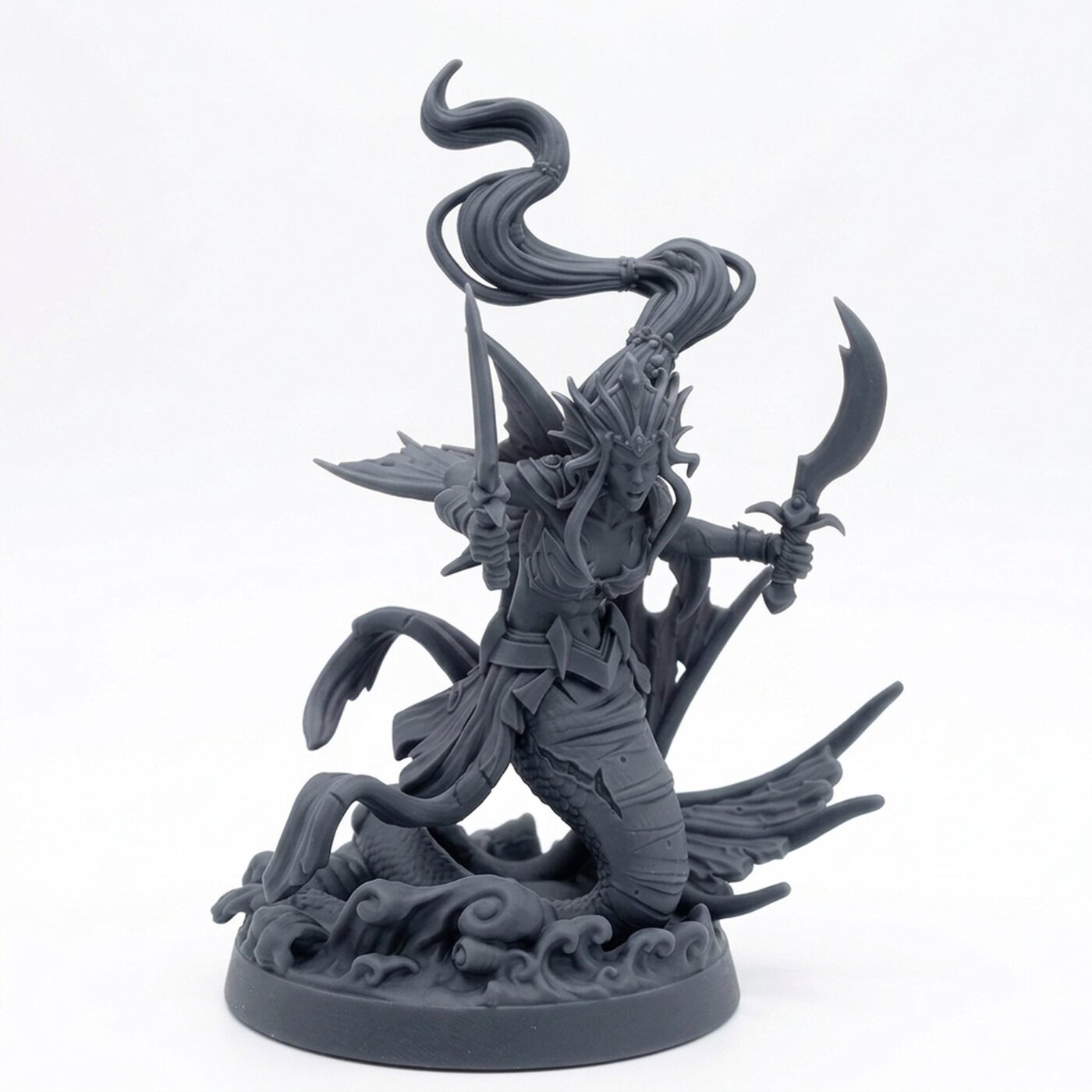 Merkyes Trident Batallion D - Gray Resin 3D Printed Miniature