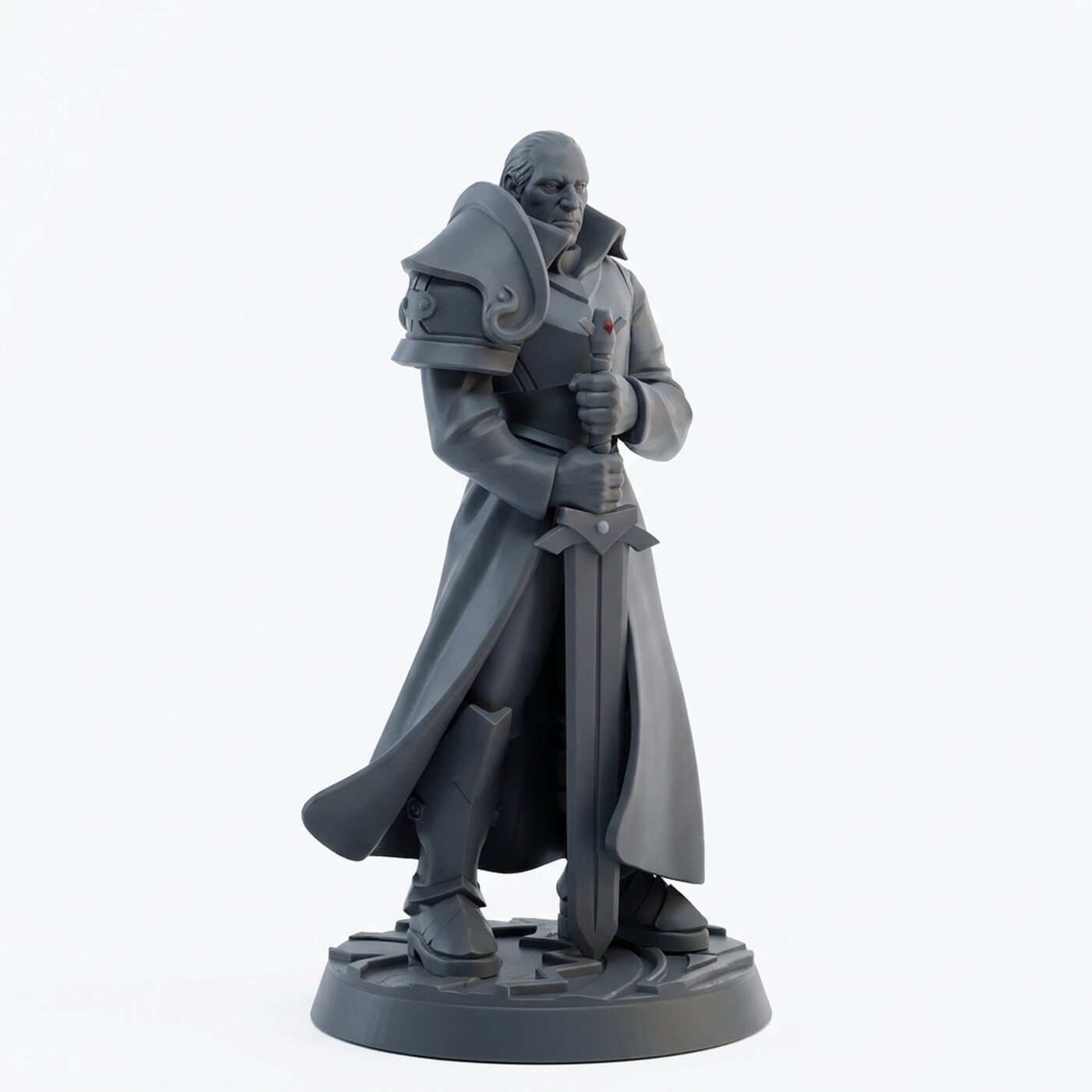 Militia General - Gray Resin 3D Printed Miniature