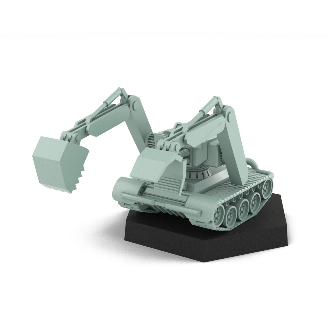 Mining Robot B - Sci-Fi Miniature 3D Printed Mech Miniature