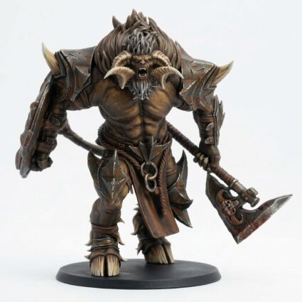 Minotaur Cry - Painted 3D Printed Miniature