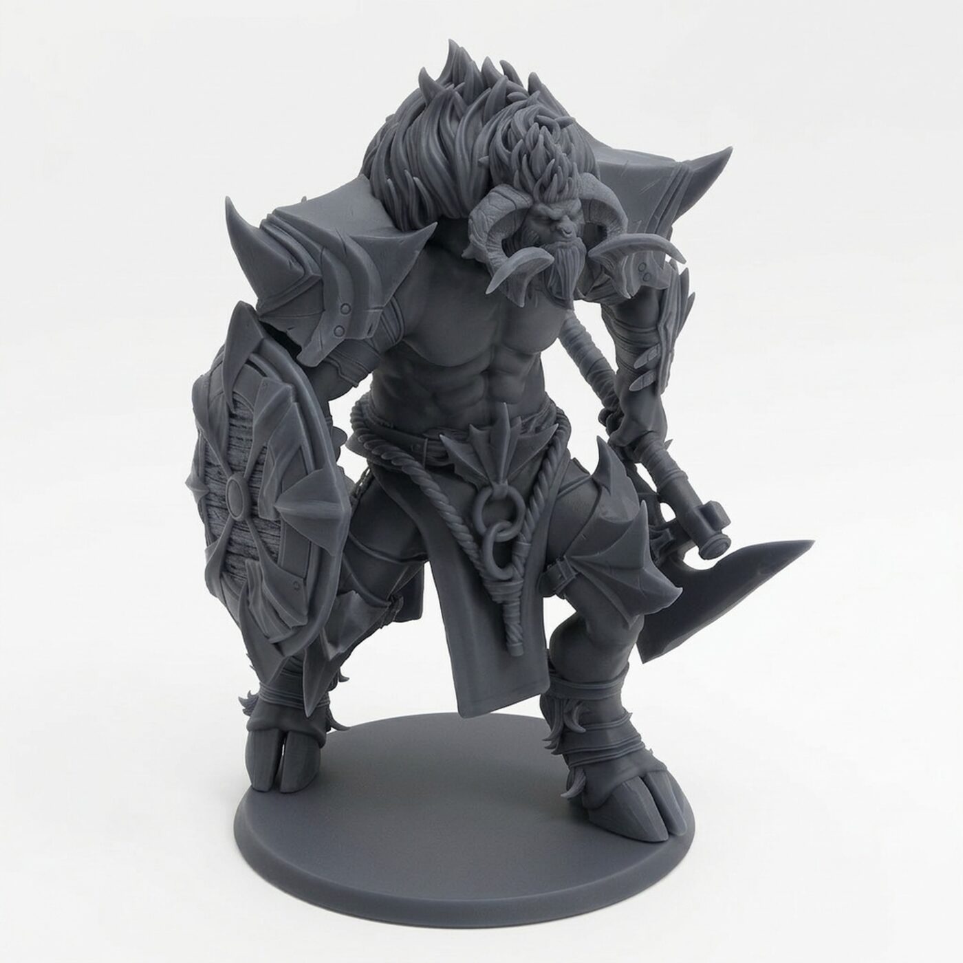 Minotaur Walk - Gray Resin 3D Printed Miniature