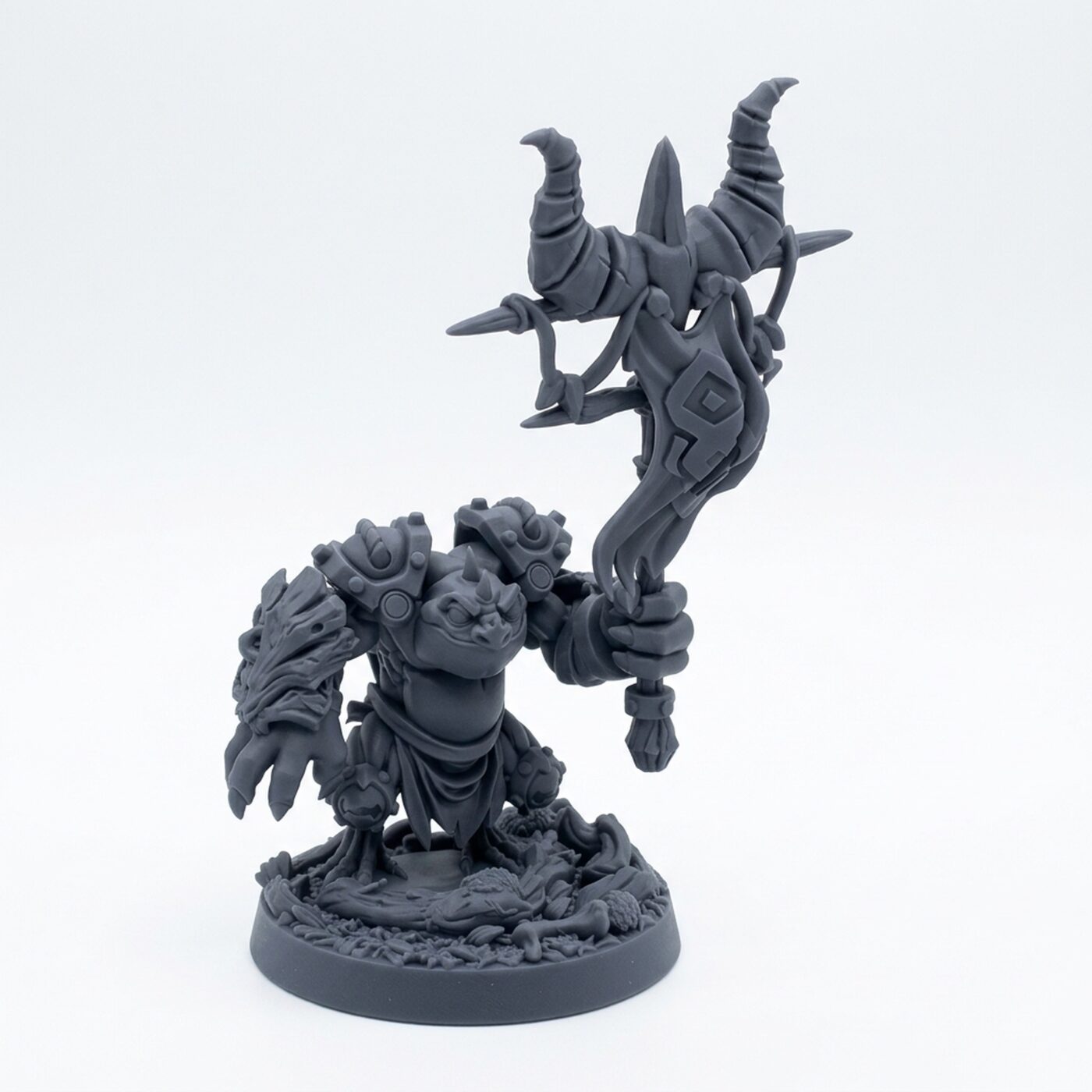 Mire Banneret B - Gray Resin 3D Printed Miniature