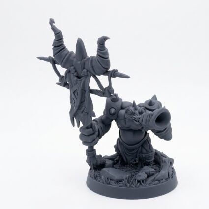 Mire Banneret C - Gray Resin 3D Printed Miniature