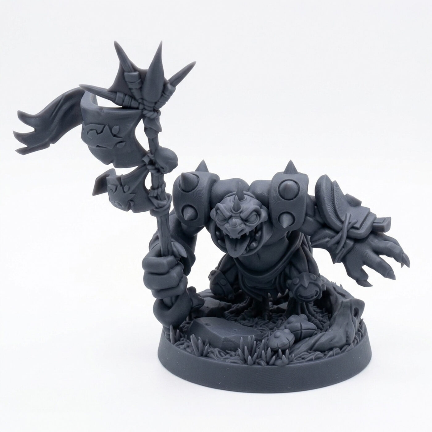 Mire Banneret E - Gray Resin 3D Printed Miniature